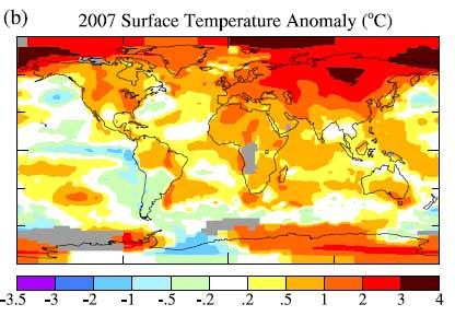 2007 earth surface température